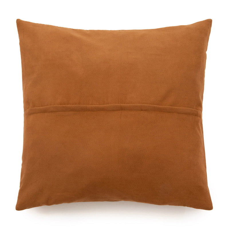 The Four Panel Leather Cushion Cover - Camel - 60x60 in leather — handmade luxury cushion cover curated by Laiyahome — view 2