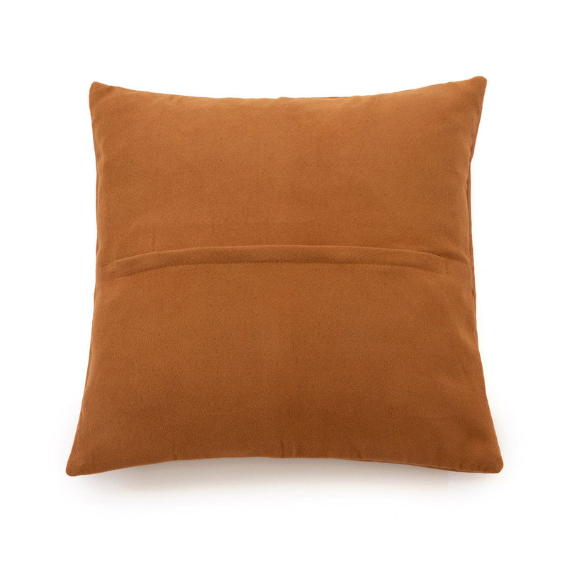 The Four Panel Leather Cushion Cover - Camel - 40x40 in leather — handmade luxury cushion cover curated by Laiyahome — view 2