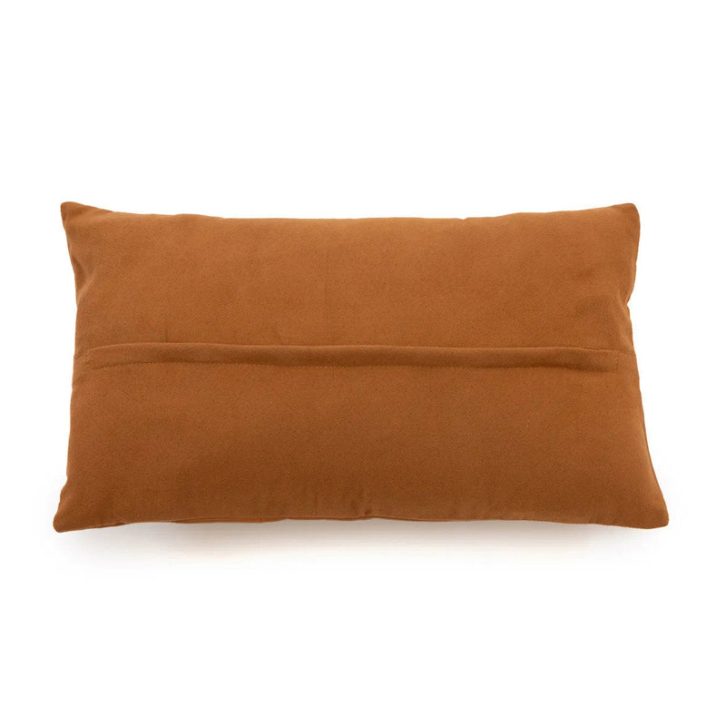 The Six Panel Leather Cushion Cover - Camel - 30x50 in leather — handmade luxury cushion cover curated by Laiyahome — view 2