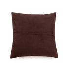 Housse de coussin en cuir à quatre panneaux - Chocolat - 40 x 40
