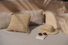 The Raffia Flores Cushion Cover Square - Natural - 40x40 in raffia — handmade luxury cushion cover curated by Laiyahome — view 2