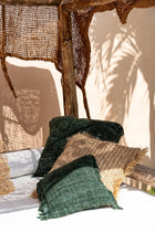 The Oh My Gee Cushion Cover - Forest Green - 40x40 in cotton — handmade luxury cushion cover curated by Laiyahome — view 2