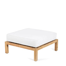 The Moyo Modular Ottoman – teak wood ottoman in beige, white – product view 2
