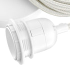 Fitting Lamps Ceiling - White - 1 Fitting in cotton — handmade luxury ceiling light curated by Laiyahome — view 2