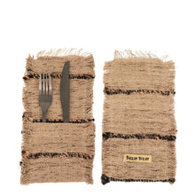 Porta-talheres Oh My Gee - Bege e Preto - Conjunto de 4
