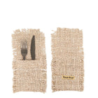 Porte-couverts Oh My Gee - Beige - Lot de 4