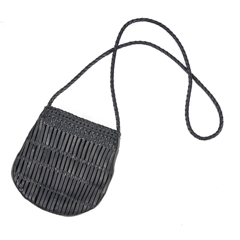 The Sling Bag - Black – leather shoulder bag in black – product view 1