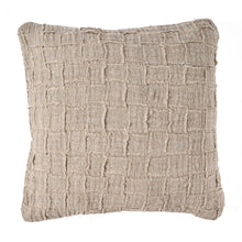 Housse de coussin en lin Damier - Naturel