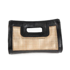 The Riviera Noir Clutch - Natural Black – leather clutch in natural black – product view 1