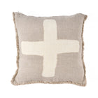 Housse de coussin Ivory Cross - Blanc naturel - 50x50