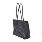 The Execu-Shopper - Black – leather shopping bag in black – product view 1