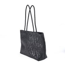 The Execu-Shopper - Black – leather shopping bag in black – product view 1