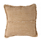 Housse de coussin à franges Sahara - Marron naturel - 50x50