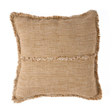 Housse de coussin à franges Sahara - Marron naturel - 50x50