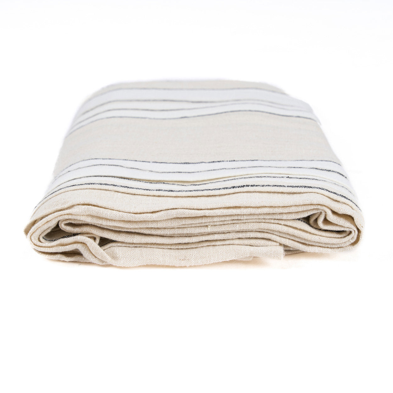 The Provence Tablecloth - Natural Black White - 150x300 in linen — handmade luxury tablecloth curated by Laiyahome