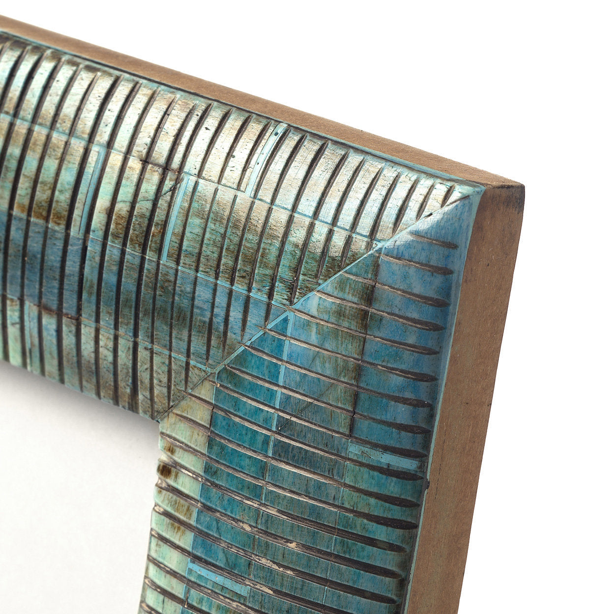 The Ocean Ripple Frame - Turquoise - 10x10 in polyresin — handmade luxury picture frame curated by Laiyahome — view 2