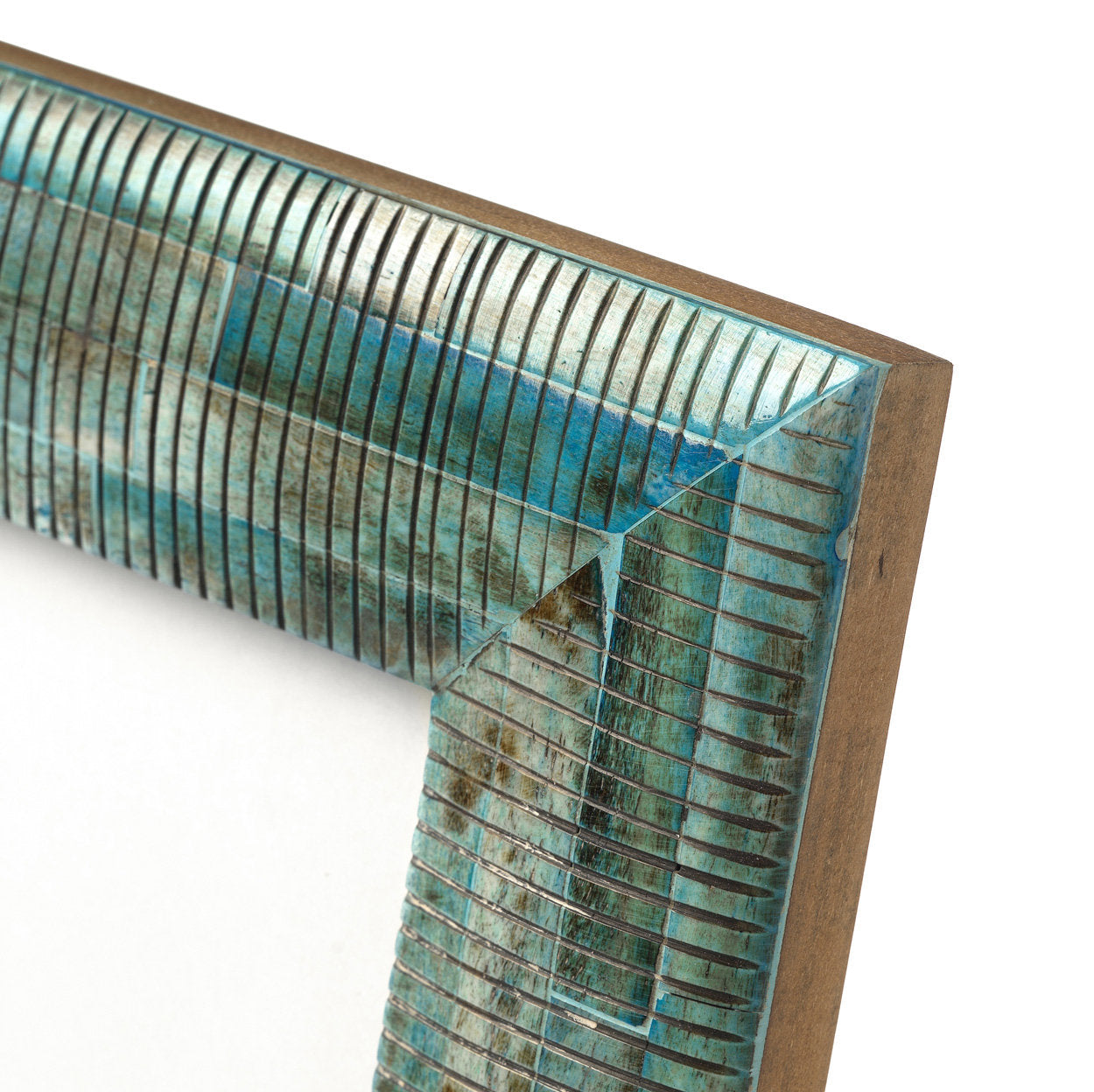 The Ocean Ripple Frame - Turquoise - 10x15 in polyresin — handmade luxury picture frame curated by Laiyahome — view 2