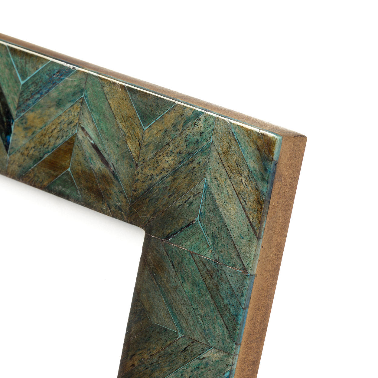 The Drift Bleu Mosaic Frame - 10x15 in polyresin — handmade luxury picture frame curated by Laiyahome — view 2