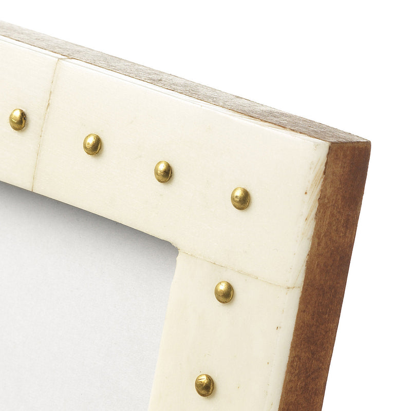 The Boho Dot Frame - Cream - 10x15 in polyresin — handmade luxury picture frame curated by Laiyahome — view 2