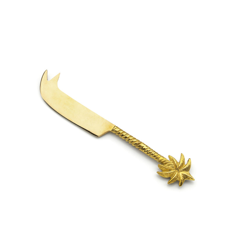 The Palm Tree Cheese Knife - Gold – brass cheese knife in gold – product view 1