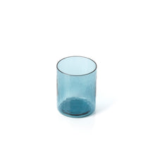 The Azure Hammered High Tumbler - Blue in glass — handmade luxury longdrink glass curated by Laiyahome — view 2