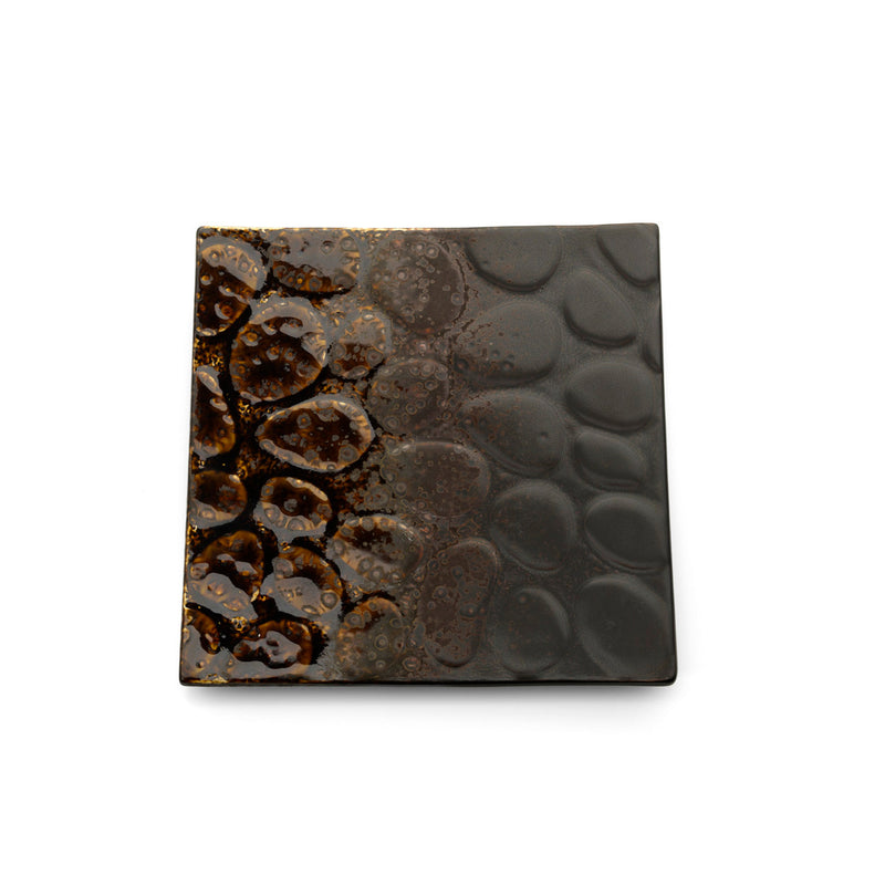 The Merapi Square Plate - Brown - secondary view