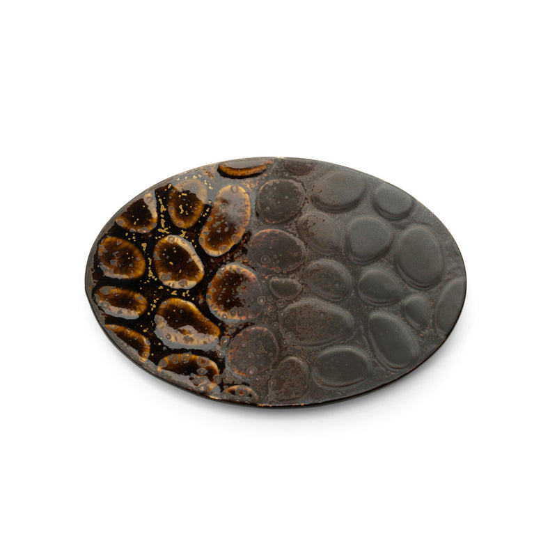 The Merapi Oval Plate - Brown - secondary view