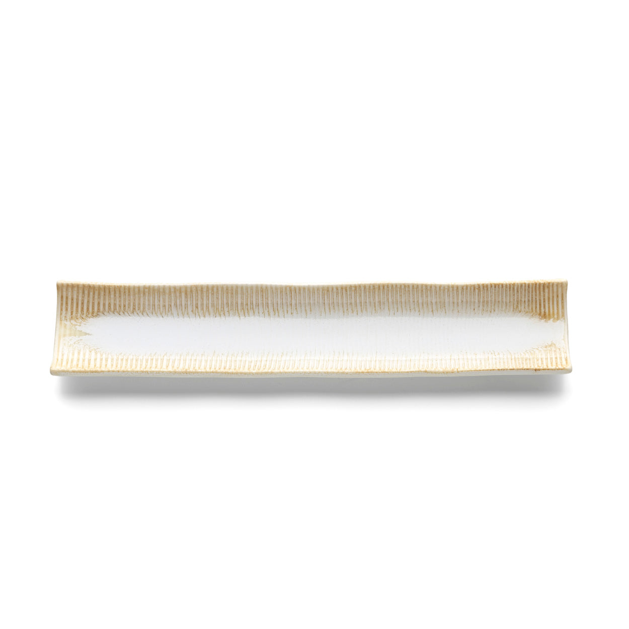 The Da Rocha Long Platter  - White Honey in ceramic — handmade luxury serving plate curated by Laiyahome — view 2