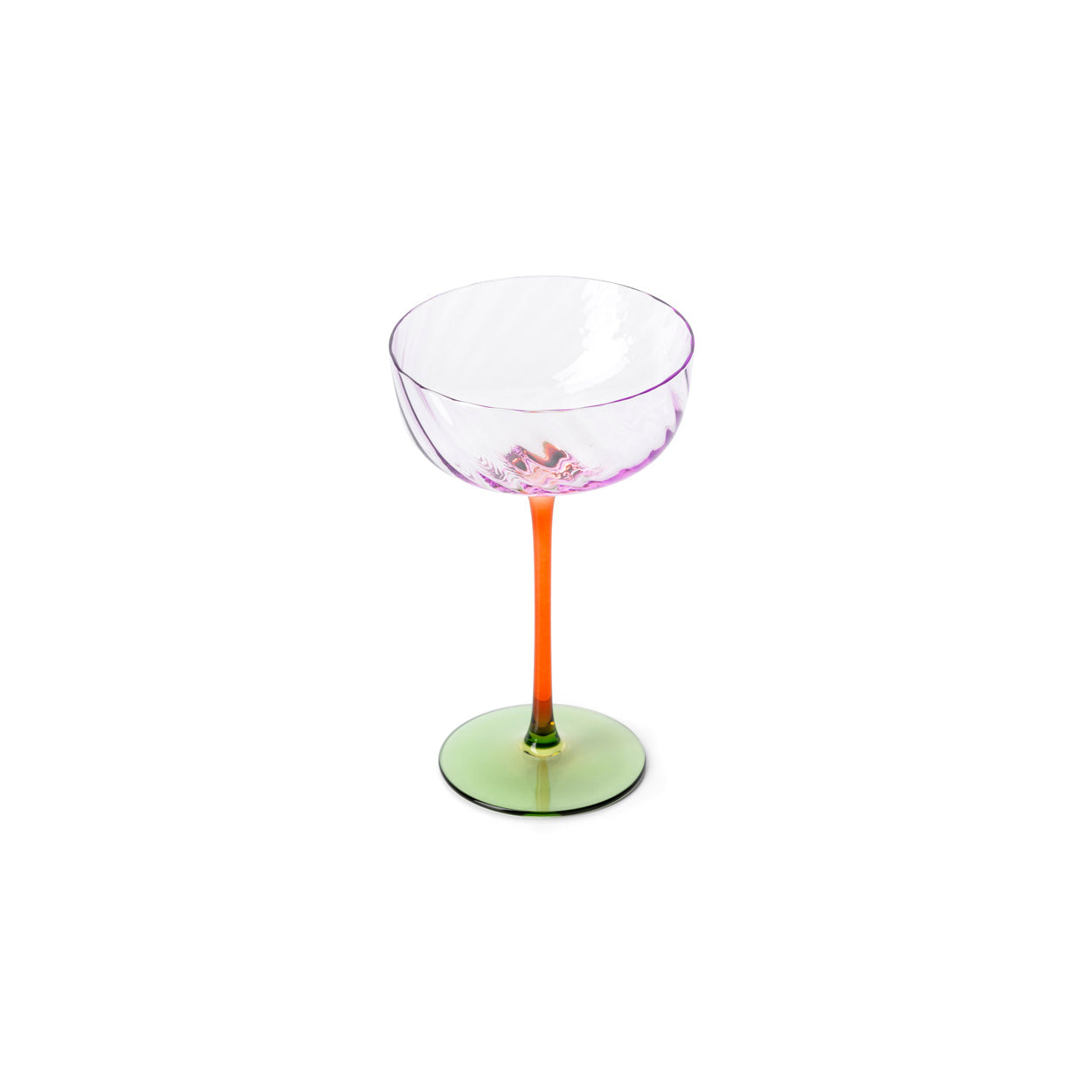 The Trio-Tone Coupe in glass — handmade luxury cocktail glass curated by Laiyahome — view 2