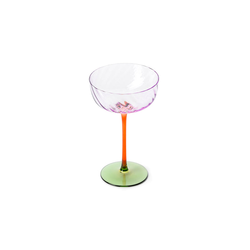The Trio-Tone Coupe in glass — handmade luxury cocktail glass curated by Laiyahome — view 2