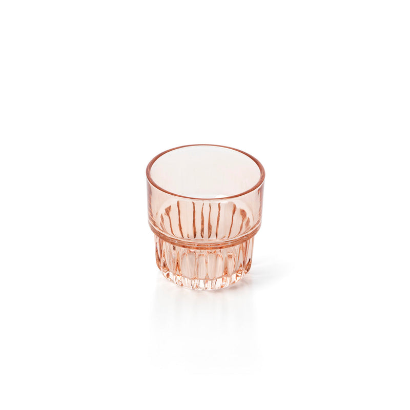 The Faceted Tumbler - Blush in glass — handmade luxury tumbler curated by Laiyahome — view 2