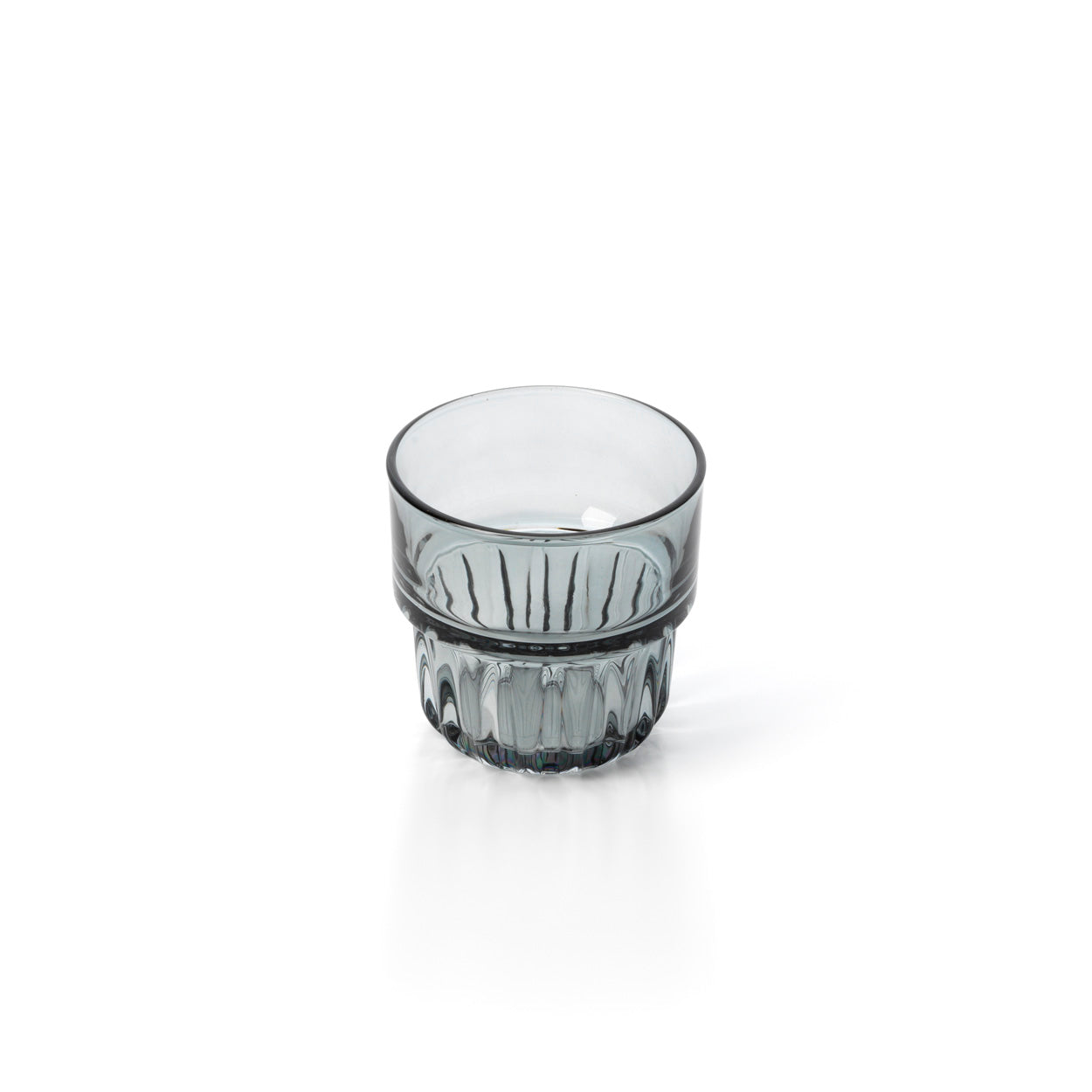 The Faceted Tumbler - Smoky Grey in glass — handmade luxury tumbler curated by Laiyahome — view 2