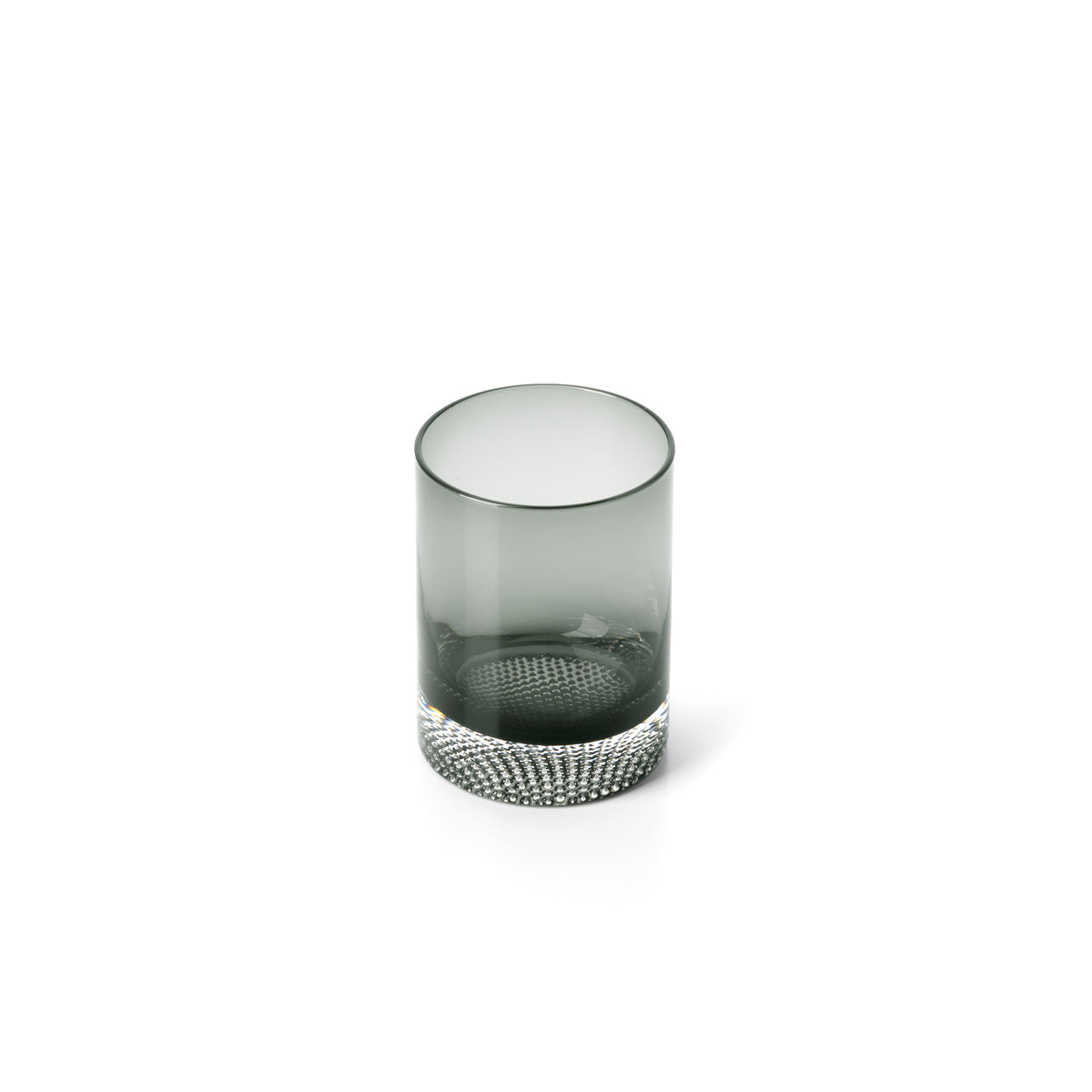 The Dot Tumbler - Smoky Grey in glass — handmade luxury tumbler curated by Laiyahome — view 2