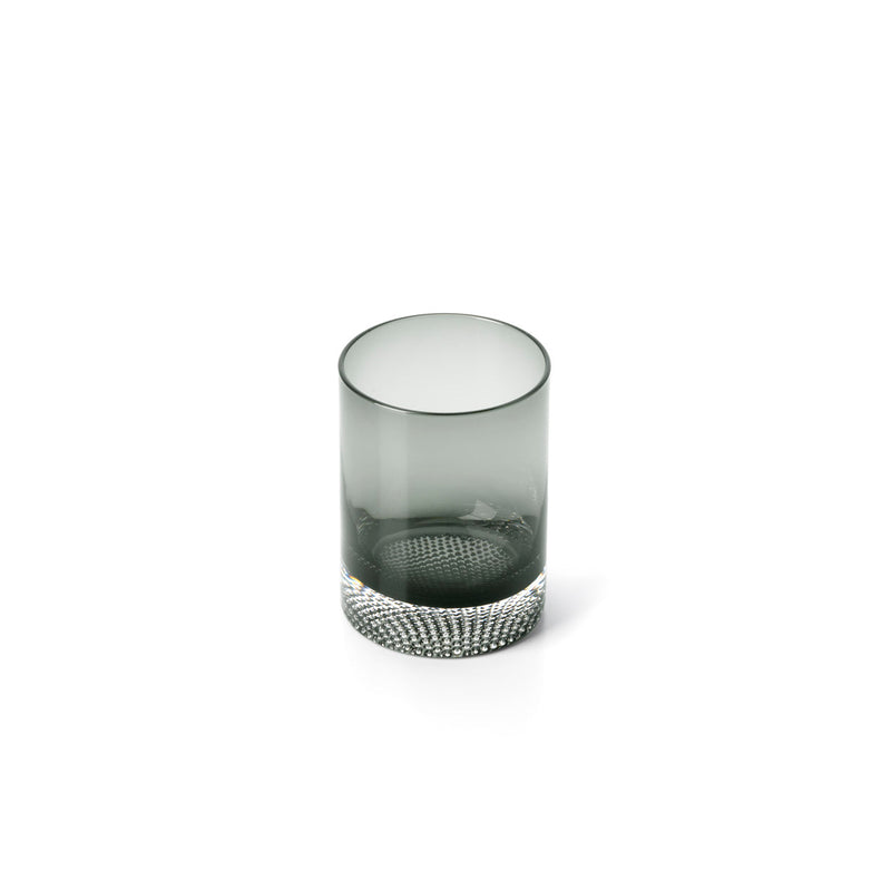 The Dot Tumbler - Smoky Grey in glass — handmade luxury tumbler curated by Laiyahome — view 2