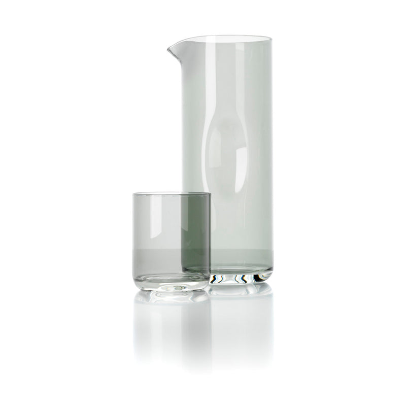 The Grip Pitcher's Tumbler - Smoky Grey in glass — handmade luxury jug curated by Laiyahome — view 2