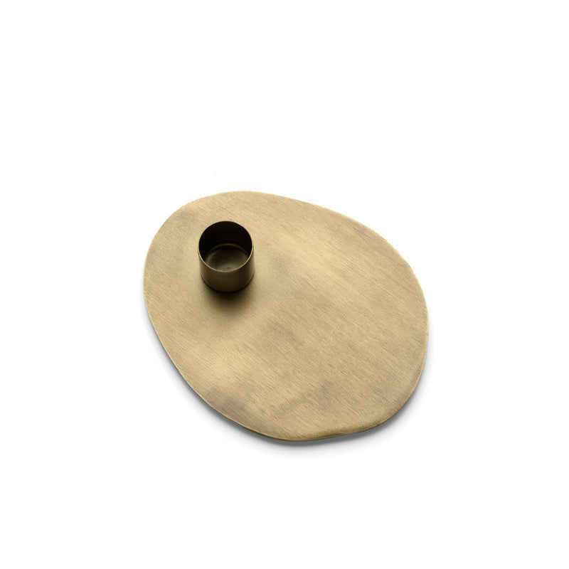 The Glowpad Candle Holder - Gold - S in metal — handmade luxury tea light holder curated by Laiyahome — view 2