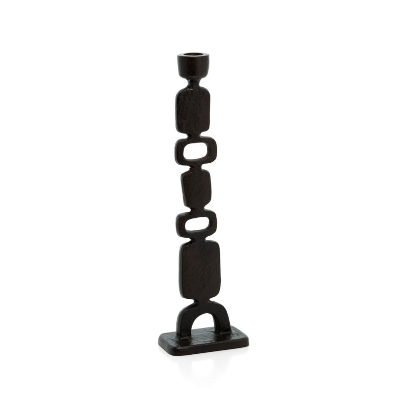 The Totemo Candle Holder - Black - L in brass — handmade luxury shoulder bag curated by Laiyahome — view 2