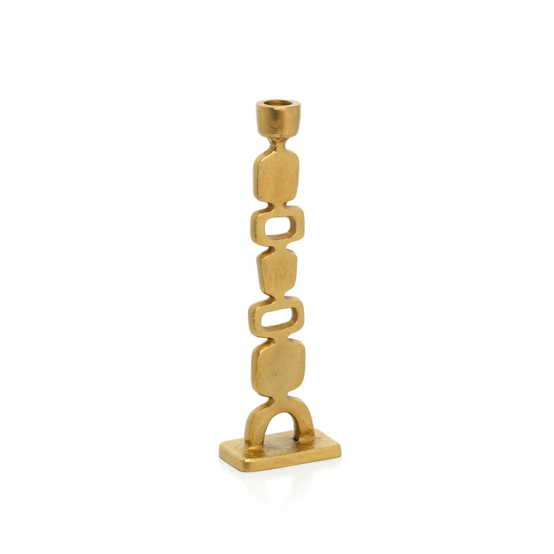 The Totemo Candle Holder - Gold - M in brass — handmade luxury shoulder bag curated by Laiyahome — view 2