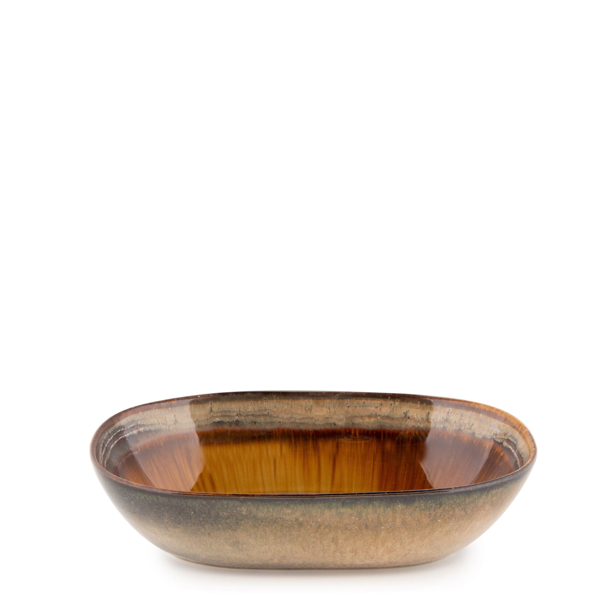 The Comporta Oval Bowl - L – stoneware bowl in multicolour – product view 1
