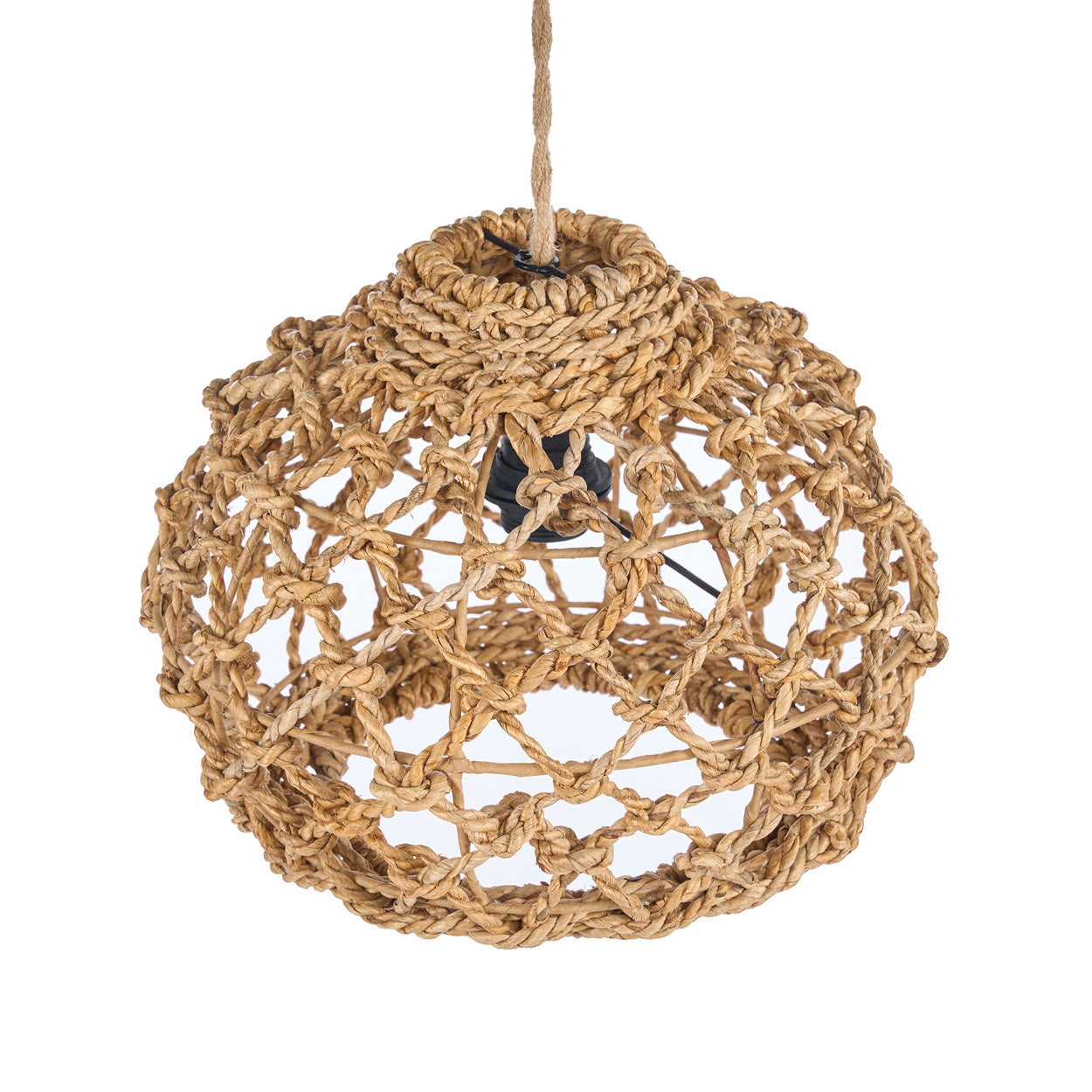 The Banara Pendant - Natural - S in palm leaf — handmade luxury pendant lamp curated by Laiyahome — view 2