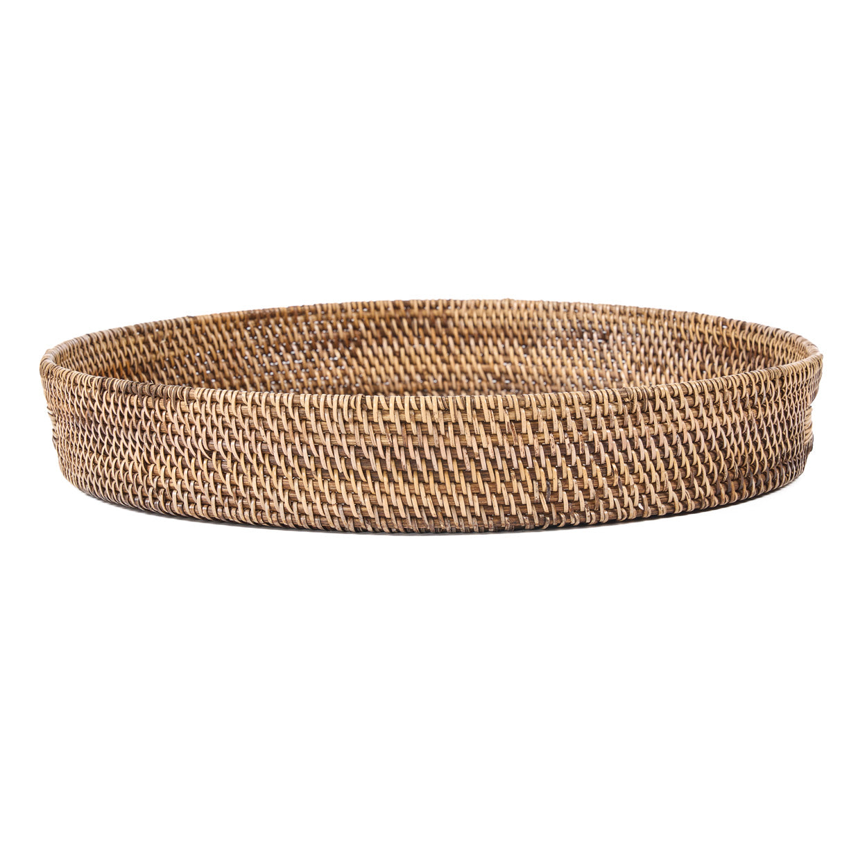 The Carry-All Trays - Natural Brown - L – rattan serving tray in natural brown – product view 1