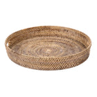 The Carry-All Trays - Natural Brown - L – rattan serving tray in natural brown – product view 2