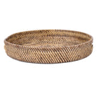 The Carry-All Trays - Natural Brown - M – rattan serving tray in natural brown – product view 1
