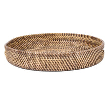 The Carry-All Trays - Natural Brown - M – rattan serving tray in natural brown – product view 1