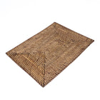 The Colonial Rectangular Placemat - Natural Brown – rattan placemat in natural brown – product view 1