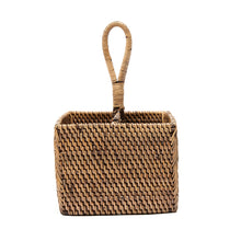 The Rattan Cutlery Caddy N°2 - Natural Brown in rattan — handmade luxury storage basket curated by Laiyahome — view 2