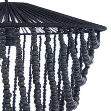 The Wooden Bead Chandelier - Black - L