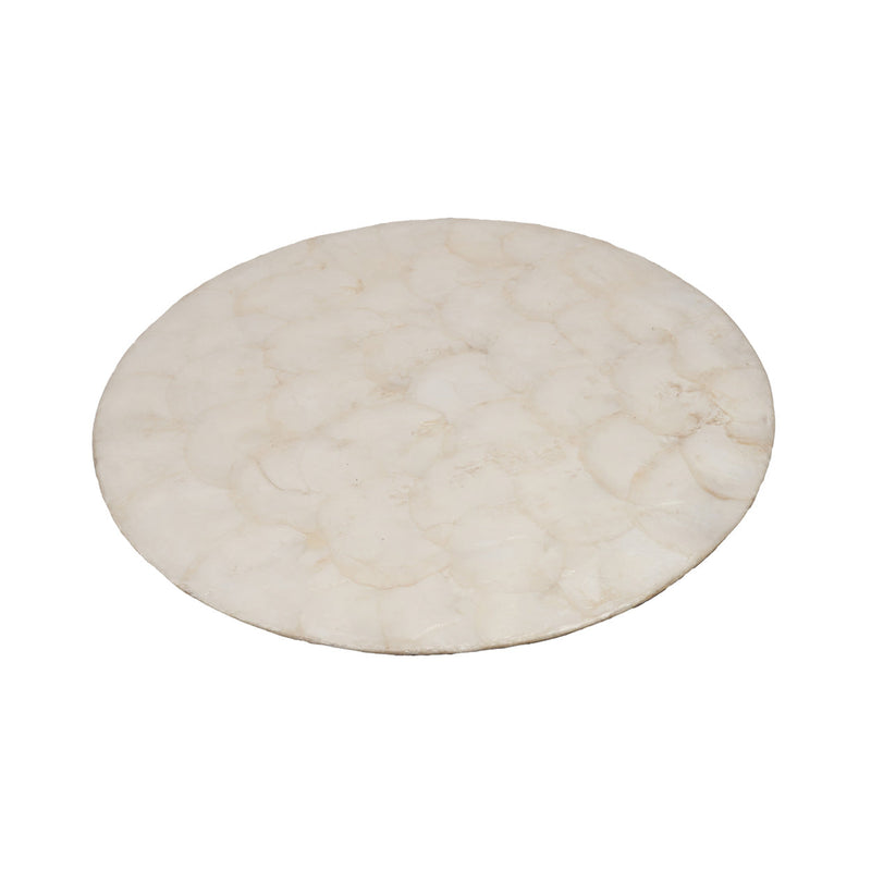 The Mother of Pearl Placemat - White – shell placemat in white – product view 1