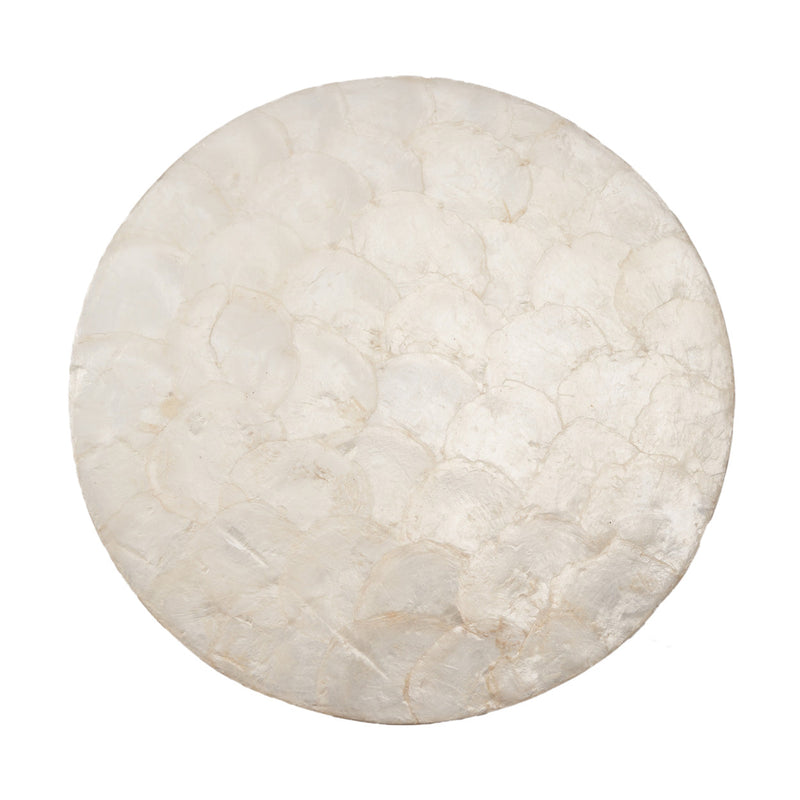 The Mother of Pearl Placemat - White – shell placemat in white – product view 2