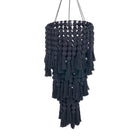 The Nomad Cotton Chandelier - Black - XL – cotton ceiling light in black – product view 2